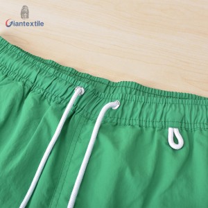 Men’s Beach Shorts Summer Leisure Relaxed Comfortable Bright-colored Green 100% Polyester Shorts For Men