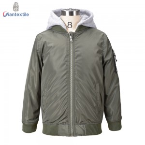 Best Quality Kid Winter Wear 100% Polyester Warm Premium Green Smart Casual Jacket For Boy