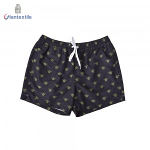 Men’s Summer Wear Shorts Bee Print Fashion Moisture-wicking 100% Polyester Shorts For Men