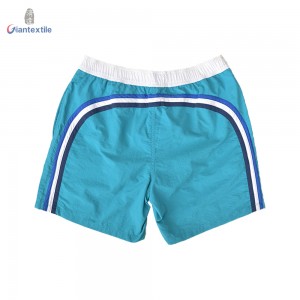 Men’s Sport Shorts Hawaii Style Sky Blue Solid Quick Drying 100% Polyester Shorts For Holiday