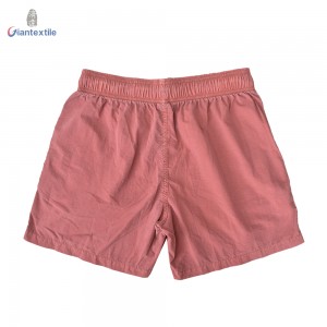 Men’s Beach Shorts Summer Wear Pink Solid Quick Drying Comfortable 100% Polyester Shorts For Men