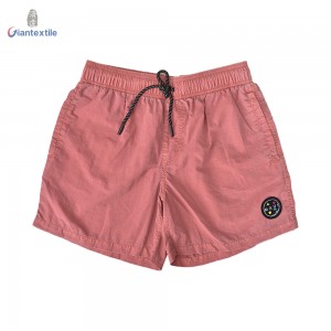 Men’s Beach Shorts Summer Wear Pink Solid Quick Drying Comfortable 100% Polyester Shorts For Men