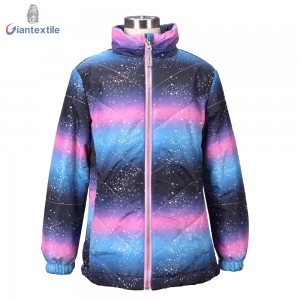 New Look Kid Winter Wear Two layers Polyester Warm Black And Pink Smart Casual Jacket For Girl