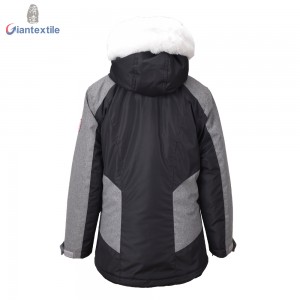 New Look Kid Winter Wear Two layers Polyester Warm Black And Pink Smart Casual Jacket For Girl