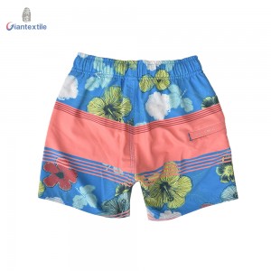 Men’s Shorts Splicing Color Big Floral Print Hawaii Naturally Breathable 100% Polyester Shorts For Holiday