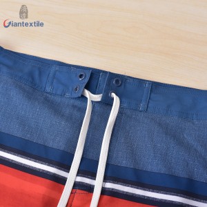 Men’s Shorts Splicing Color Stripe Moisture-wicking Comfortable 100% Polyester Casual Shorts For Holiday