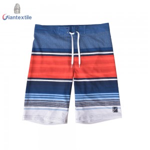 Men’s Shorts Splicing Color Stripe Moisture-wicking Comfortable 100% Polyester Casual Shorts For Holiday