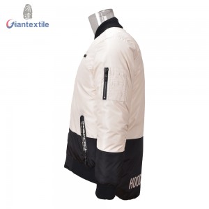 New Design Padding Jacket Winter Wear High Quality Splicing Beige And Black Jacket For Men