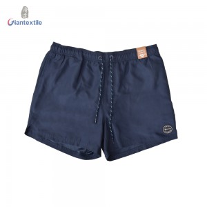 Men’s Sport Shorts Durable Navy Solid Moisture-wicking 100% Polyester Shorts For Men