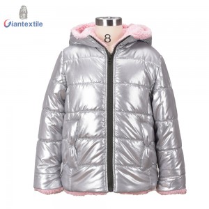 Direct Sale Kid Winter Wear Bright-coloured 100% Polyester Warm Fashion Good Hand Feel Jacket For Girl