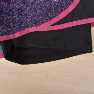 Women’s Shorts Purple Geometric Novelty Print Moisture-wicking 100% Polyester Shorts For Sport