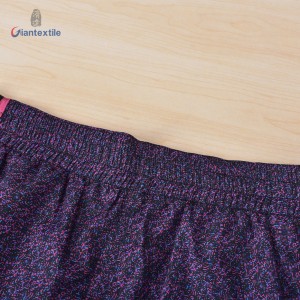 Women’s Shorts Purple Geometric Novelty Print Moisture-wicking 100% Polyester Shorts For Sport