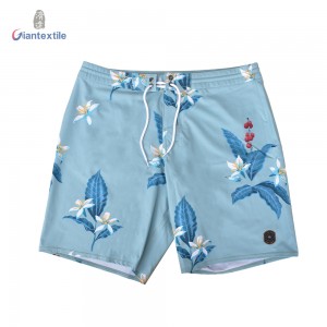 Men’s Beach Shorts Cleaner Look Big Floral Print Naturally Breathable 100% Polyester Shorts For Holiday