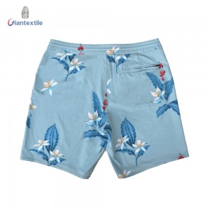 Men’s Beach Shorts Cleaner Look Big Floral Print Naturally Breathable 100% Polyester Shorts For Holiday