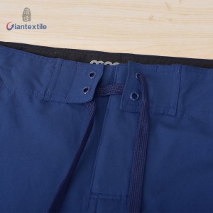 OEM Supplie Men’s Beach Shorts Leisure Relaxed Comfortable Blue Solid Summer Wear 100% Polyester Shorts For Men