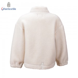 Best Selling Men’s Fleece Jacket White Solid Warm Plus Size Jacket For Men