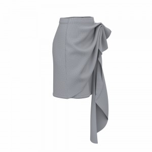 Fashion Nice Ladies Short Skirt Cotton Span Crepe Flutter Layer for Women GTF200003