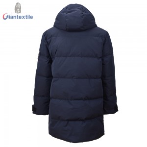 Bespoke Padding Jacket Designing Winter Wear 100% Polyester Warm Navy Jacket For Men