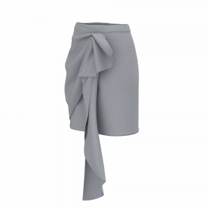 Fashion Nice Ladies Short Skirt Cotton Span Crepe Flutter Layer for Women GTF200003