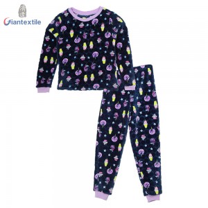 High Quality Winter Warm Cartoon Children Wear Kids Pajamas 100% Polyester Long Sleeve Pajamas Sets GT20211108-1