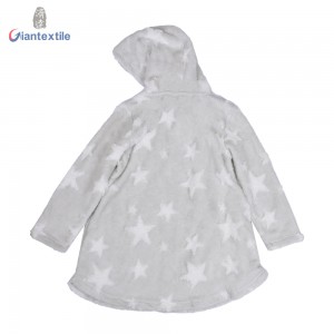 Children Hoodie Grey Star Child Wear Kids Top Print 100% Polyester Long Sleeve Coral Fleece Top GT20211123-3