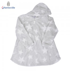 Children Hoodie Grey Star Child Wear Kids Top Print 100% Polyester Long Sleeve Coral Fleece Top GT20211123-3