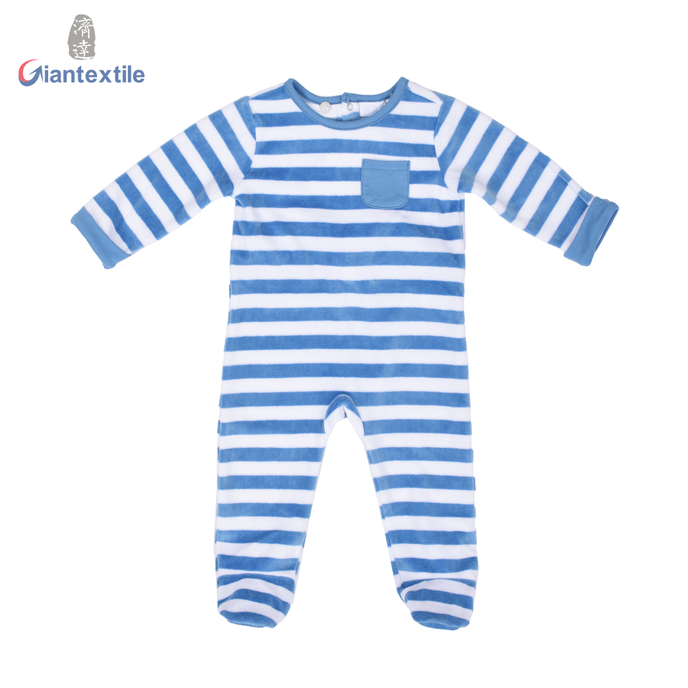 Hot Sale Stripe 1-3 Age Baby Wear Kids Pajamas 100% Polyester Long Sleeve Pajamas Rompers GT20211123-2 Featured Image