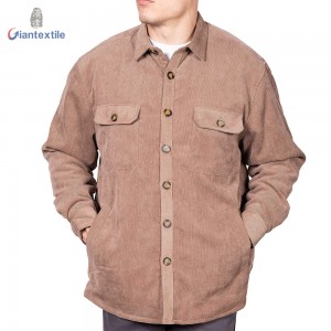 Support Custom Winter Warm Men’s Shirt Double-layer 21W Corduroy Casual Long Sleeve Shirt For Men GT20211208-3
