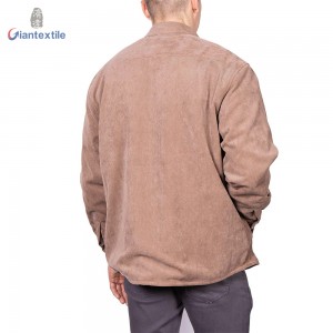 Support Custom Winter Warm Men’s Shirt Double-layer 21W Corduroy Casual Long Sleeve Shirt For Men GT20211208-3