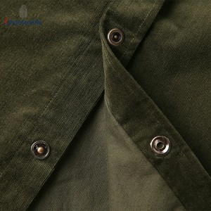 Drop Shipment Men’s Shirt 100% BCI Cotton Long Sleeve Two Pocket 21W Solid Corduroy Casual Shirt For Men GT20211209-1