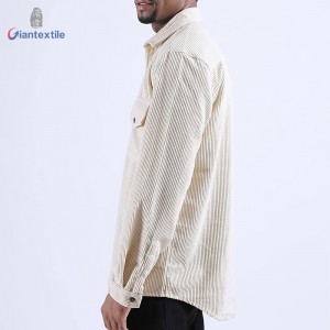 Best Sale Winter Men’s Corduroy Jacket 100% BCI Cotton Long Sleeve Comfortable 8W Solid Casual Shirt For Men GT20211209-3