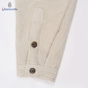 Best Sale Winter Men’s Corduroy Jacket 100% BCI Cotton Long Sleeve Comfortable 8W Solid Casual Shirt For Men GT20211209-3