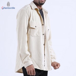 Best Sale Winter Men’s Corduroy Jacket 100% BCI Cotton Long Sleeve Comfortable 8W Solid Casual Shirt For Men GT20211209-3