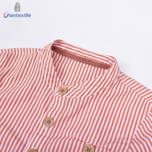 High Quality Baby Wear Long Sleeve 100% Cotton Classic Casual Red And White Stripe Smart Casual Children Shirt GT20211230-5
