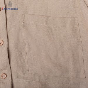 Summer Hawaii Collar Kids Wear Linen Cotton High Quality Long Sleeve Good Hand Feel Shirt For Holiday GT20211230-6