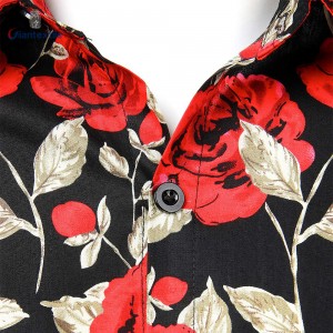 New Arrival Men’s Shirt Newly 100% Cotton Good Look Floral Print Casual Short Sleeve Shirt For Holiday GT20220426-2