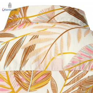 Sample Available Men’s Shirt New Design 100% Cotton Yellow Leaf Casual Short Sleeve Shirt For Men GT20220426-5