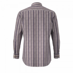 New Look Men’s Shirt Cotton Polyester Long Sleeve Trendy Purple Stripe Chemise pour hommes GTCW101148G1