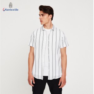 Fancy Soft Skin-Friendly Men’s 100% Lyocell Yarn Dyed Twill Stripe Shirt with Good Hand Feel For Young People GTCW107658G1