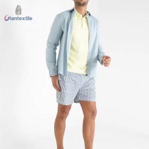 New Business Solid Denim Cotton High Quality Business Leisure Men’s Shirt Long Sleeve Clothes Plus Size Shirt GTCW107729G1