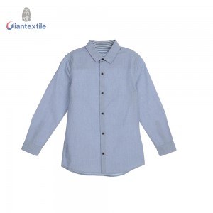 Support Custom Children Wear EOE Kids 5-16Age American Children Gent Shirt 100% Cotton Stripe Long Sleeve Shirt GTCW107735G1