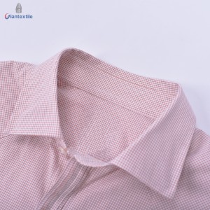 Nice Quality Men’s Uniform Cuban Guayabera Mexican Wedding Shirt Pink Check Short Sleeve Shirt For Men GTCW107827G1