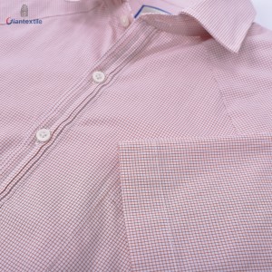 Nice Quality Men’s Uniform Cuban Guayabera Mexican Wedding Shirt Pink Check Short Sleeve Shirt For Men GTCW107827G1