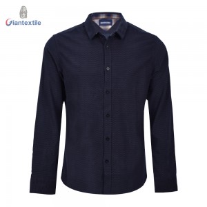 New Look Men’s Shirt Pure Cotton Long Sleeve Print Premium Navy Corduroy Casual Gent Shirt For Men GTCW107910G1