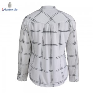 New Fasion Latest Eco-vero Women Causal Trendy Check Long Sleeve Shirts For Women GTCW107939G1