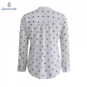 Hot Selling New Fashion Funky Eco-vero Long Sleeve Viscose Comfy DOT Women’s Sexy Shirt GTCW107940G1