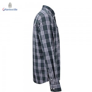 Modern Design OEM Supplier Men’s Shirt 100% Cotton Green Check Casual Shirt for Men GTCW107956G1