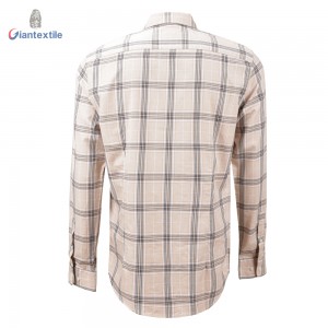 New Design Good Hand feel Quick-drying Men’s Shirt 100% Cotton Check Casual Shirt for Men GTCW107957G1