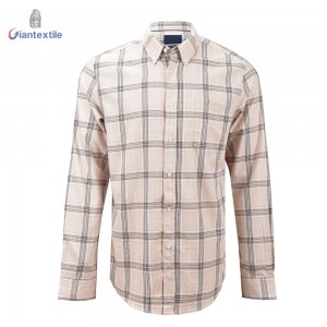 New Design Good Hand feel Quick-drying Men’s Shirt 100% Cotton Check Casual Shirt for Men GTCW107957G1