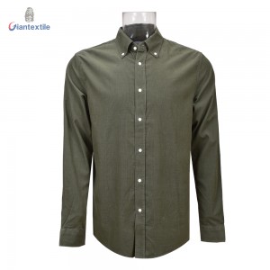 Modern Design Men’s Shirt 100% Cotton Classical Four Colors Solid Comfortable Fitted Long Sleeve Casual Shirt For Men GTCW107964G1